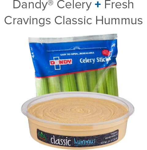 Dandy Celery + Fresh Cravings Classic Hummus