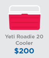 $200 Yeti Roadie 20 Cooler