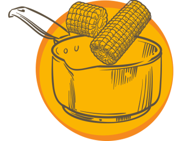 pot of corn on the cob