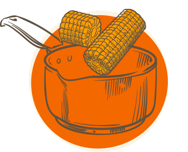 pot of corn on the cob